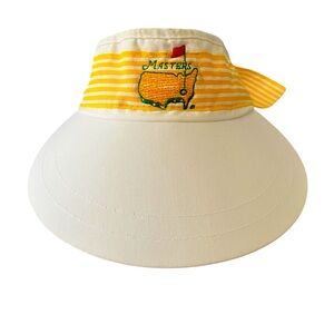 Master’s Golf Visor White Yellow Ribbon Hat